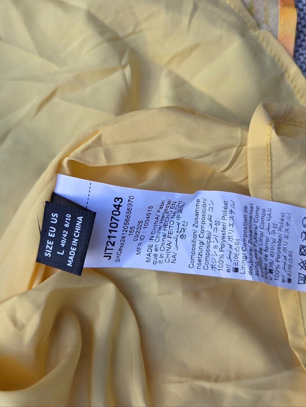 Boutique Yellow Floral Chiffon Mini Dress Tie Strap Ruffle Layered Size L - Picture 7 of 11